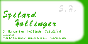 szilard hollinger business card